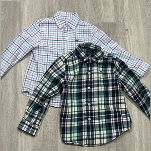 Vineyard Vines set of 2 plaid shirts, size 2T
